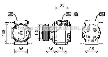 AVA QUALITY COOLING Компрессор, кондиционер HDK260